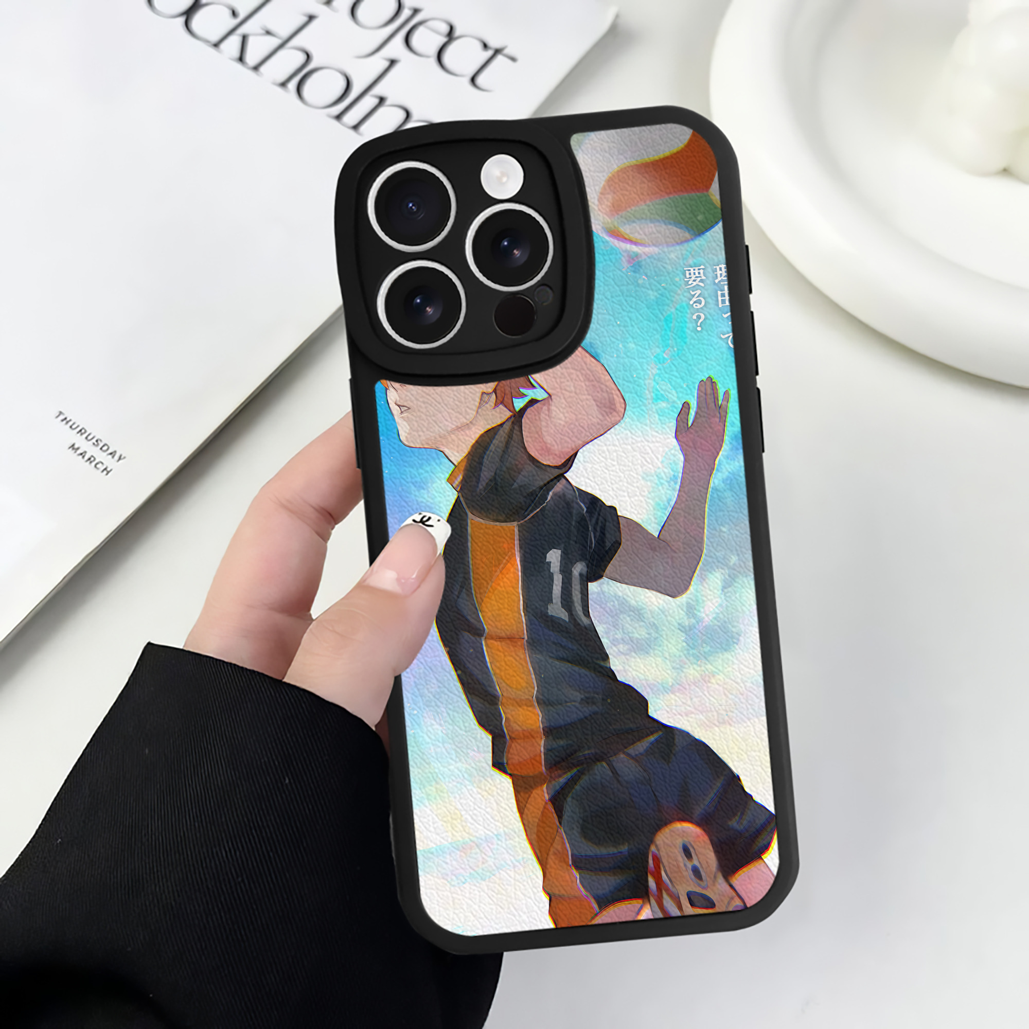 （画像用） ハイキュー!! Haikyu!! 【iPhone 16シリーズ対応】シリコンスマホケース（レザー調） 材質：シリコン